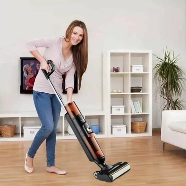 Аккумуляторный вертикальный пылесос SOKANY SK-13038 оранжевы