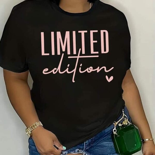 Black T-shirt with print