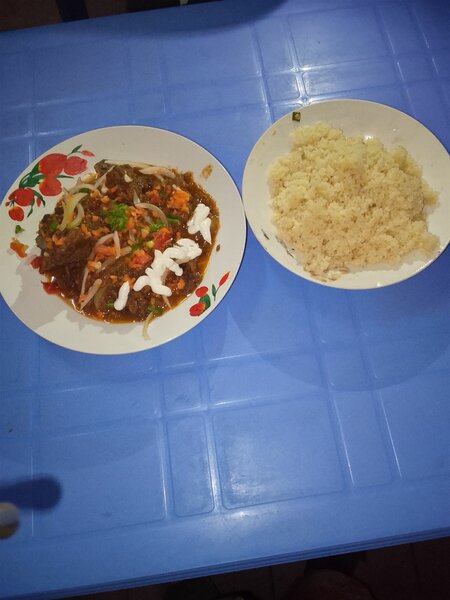 Délice de porc et attiéké