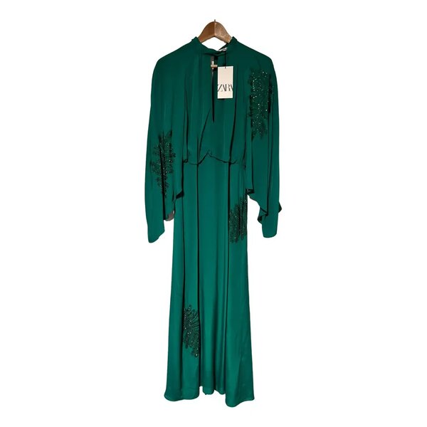 ZARA silk maxi dress S international size