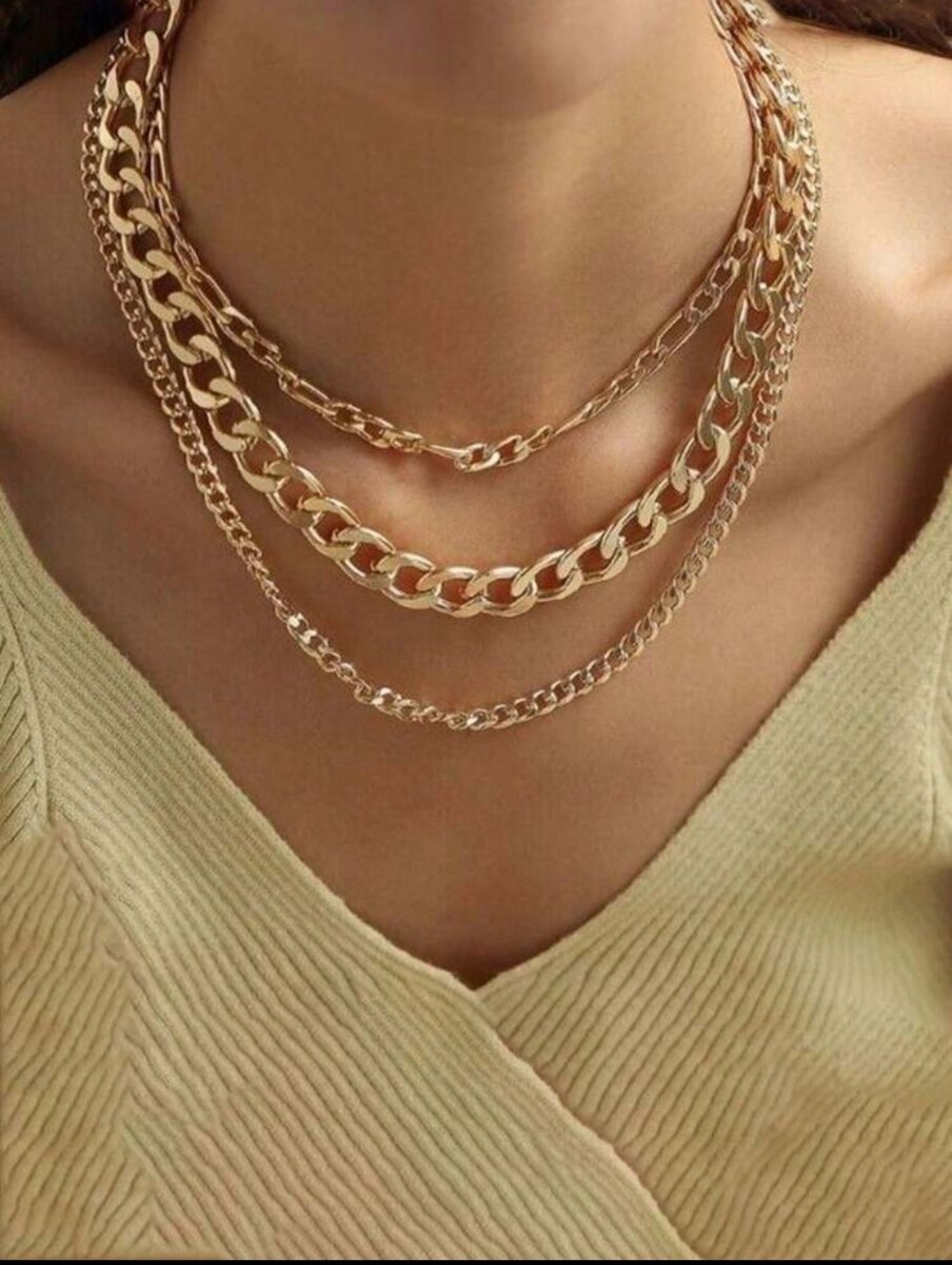 Collier Chaîne Doré Élégant