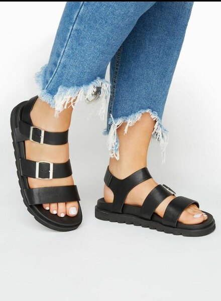 Lala Buckle FootBed Sandals