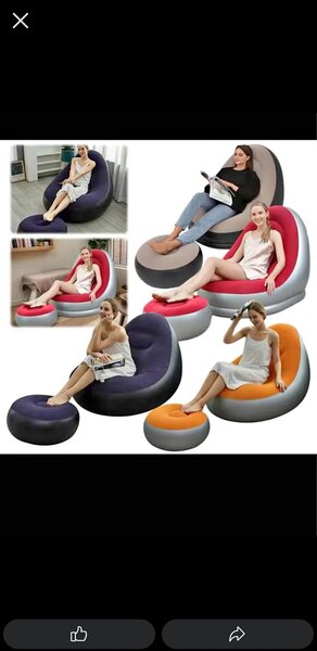Chaise longue gonflable confortable