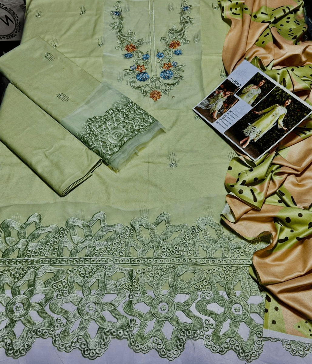 3 PCs Women's unstitched Dhanak Suit