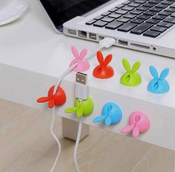 Porte-câbles mignons en silicone