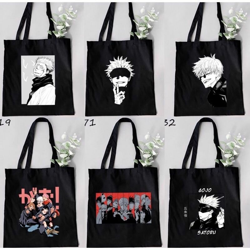 Anime Print Tote Bags