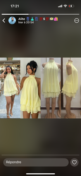 Robe trapèze jaune chic