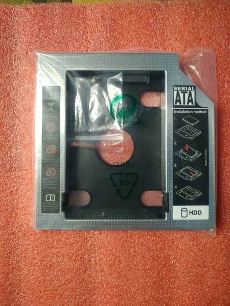 Алюминиевый переходник для установки второго жесткого диска