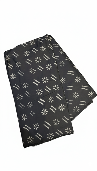 Écharpe imprimée noire et blanche