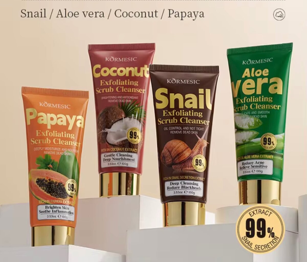 Gel nettoyant gommage