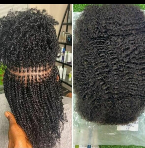 Perruque tressée naturelle