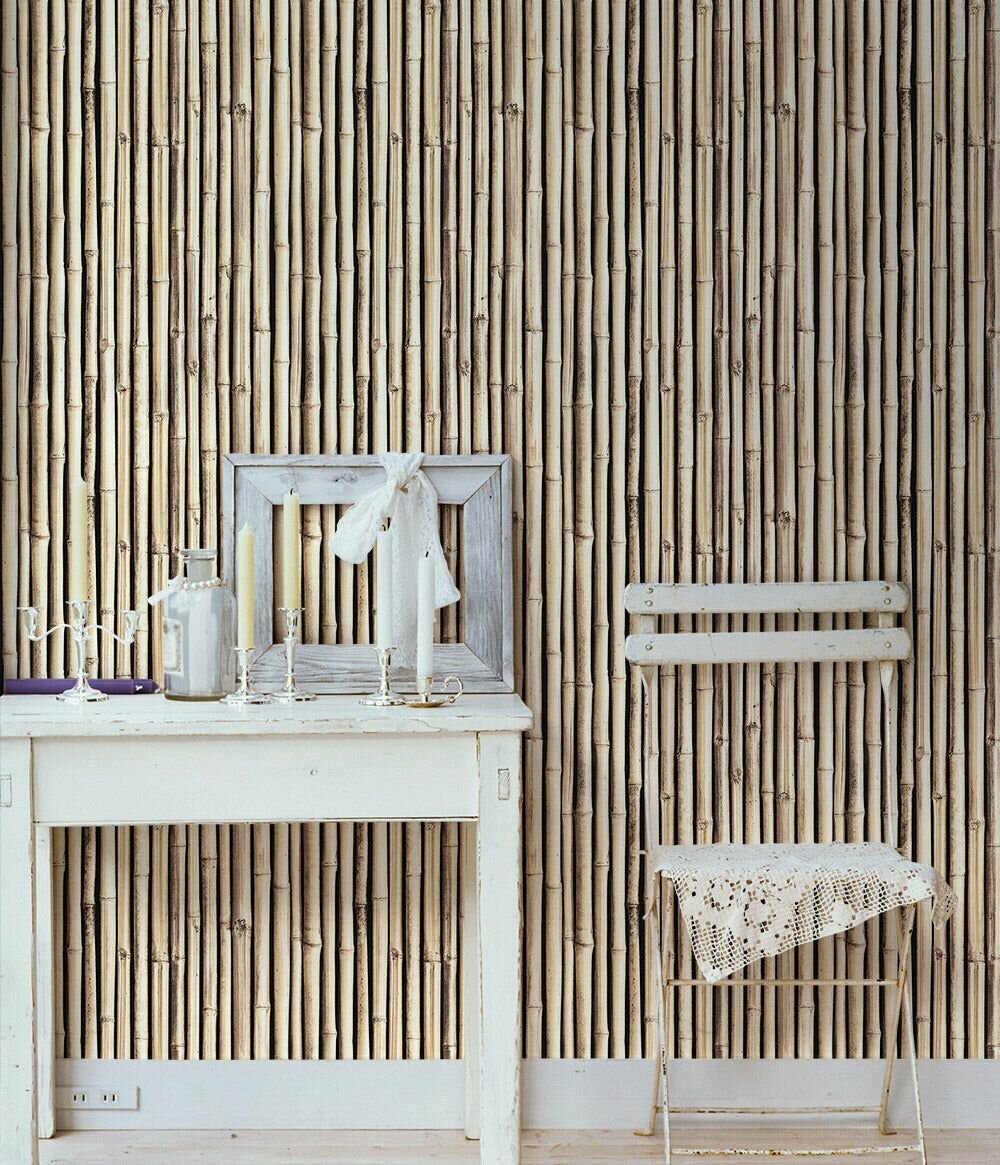 Papier peint bambou naturel