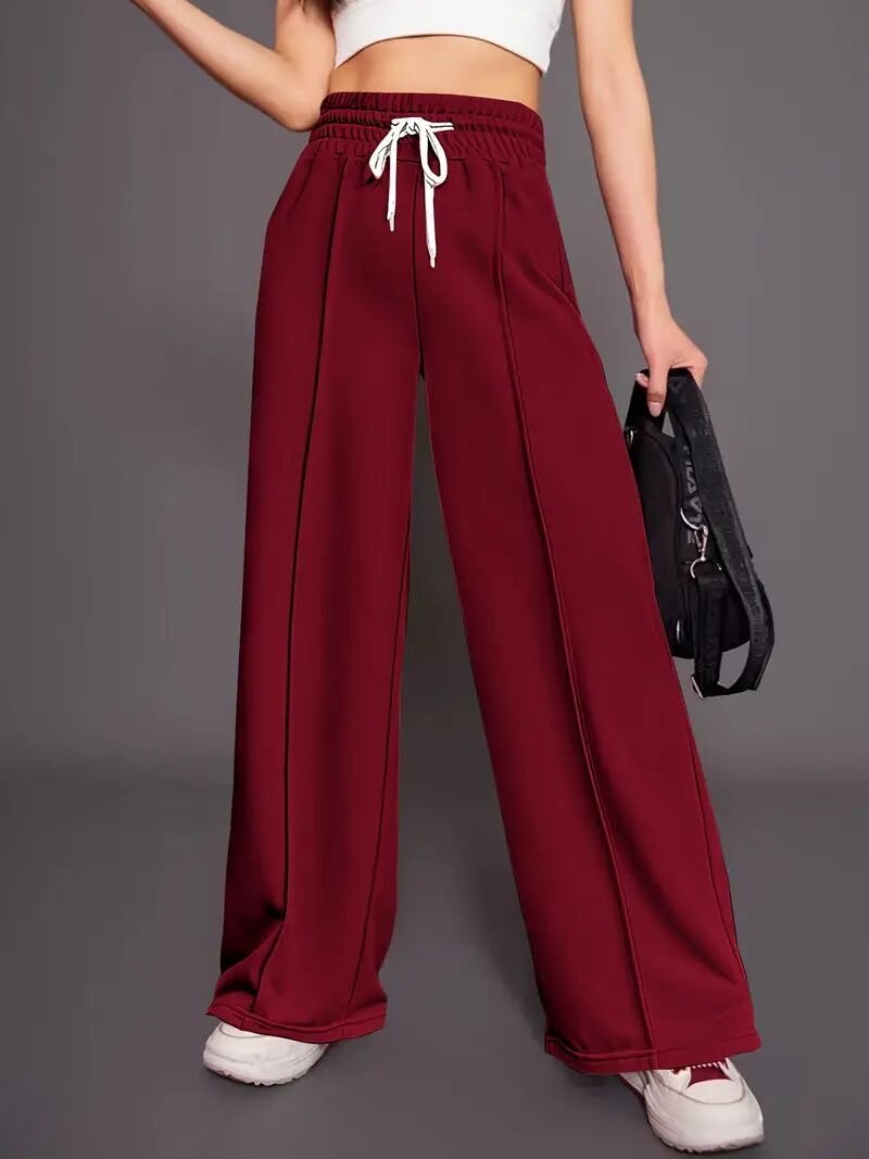 Pantalon large décontracté femme