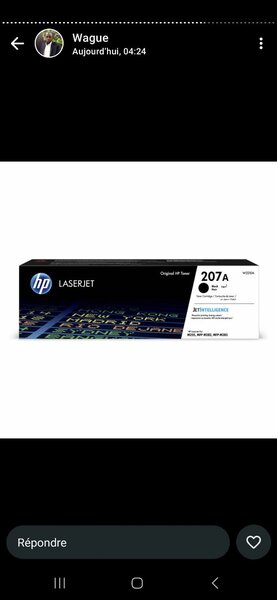 Cartouche d'encre hp 207 A Noir