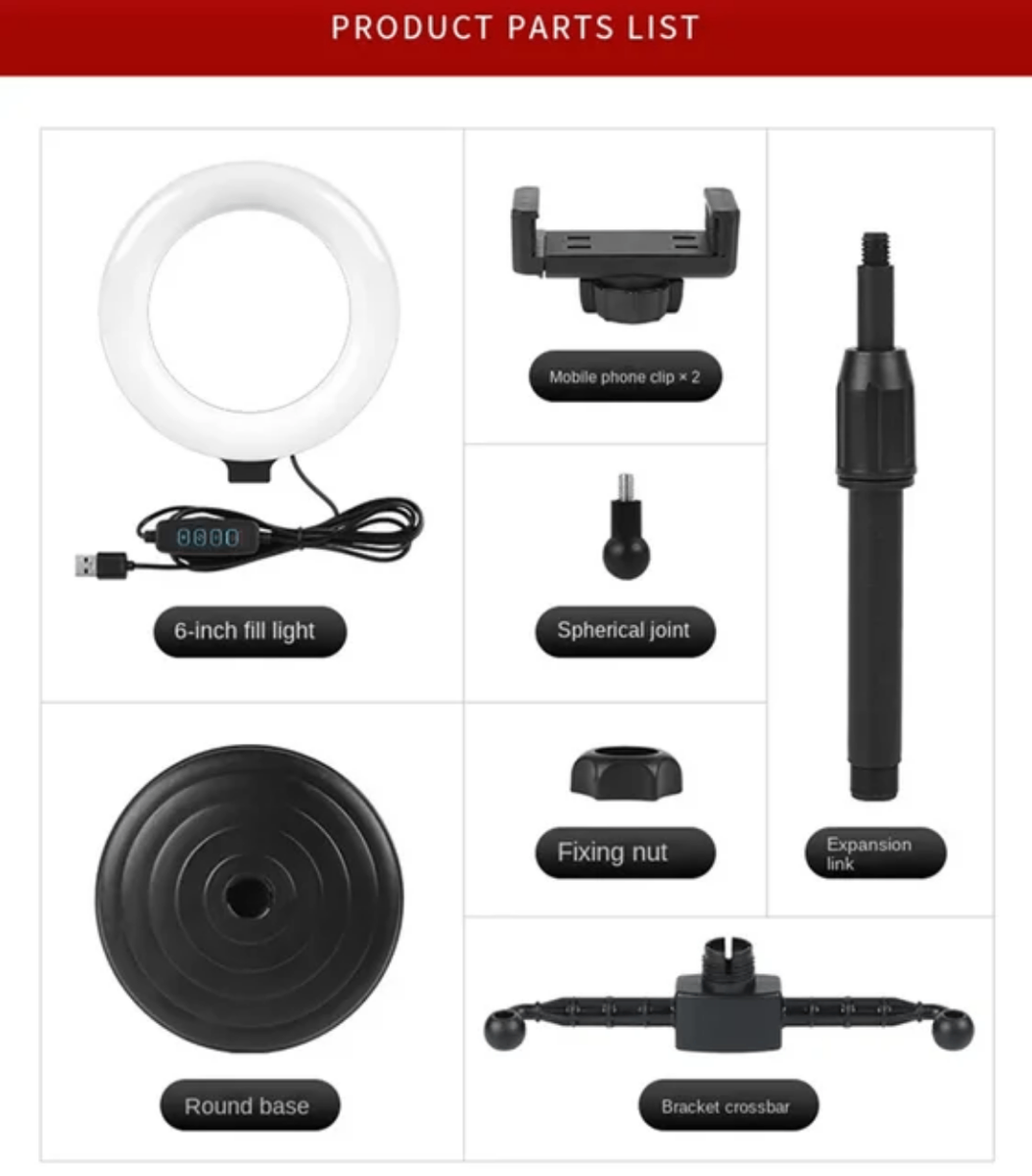 Support de téléphone avec anneau lumineux