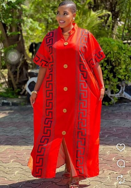 Robe longue rouge élégante