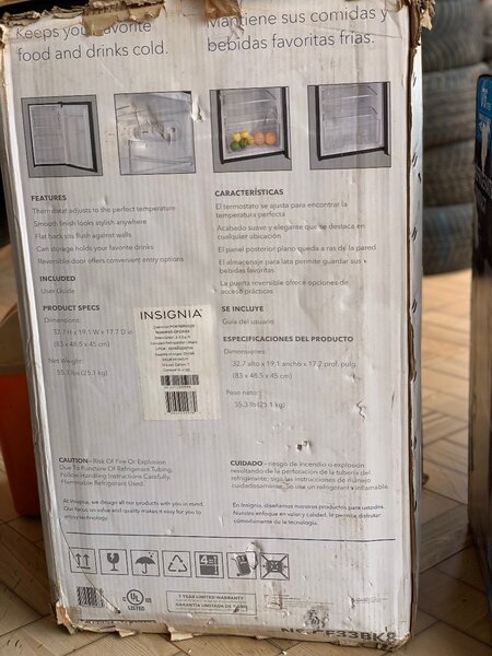 Insignia Compact Refrigerator (3.3 cubic foot)