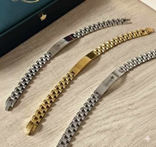 Bracelets personnalisés en acier