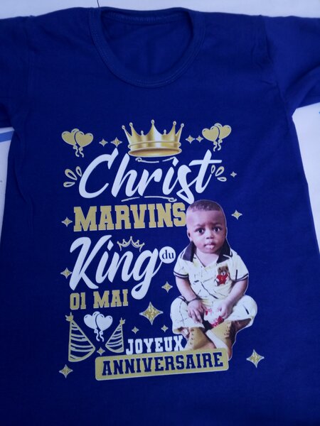 Anniversaire T-shirt bleu