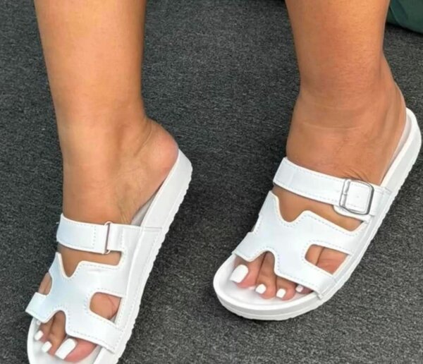 Women's sandals, color white