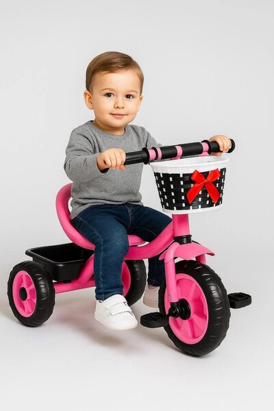 Tricycle enfant rose