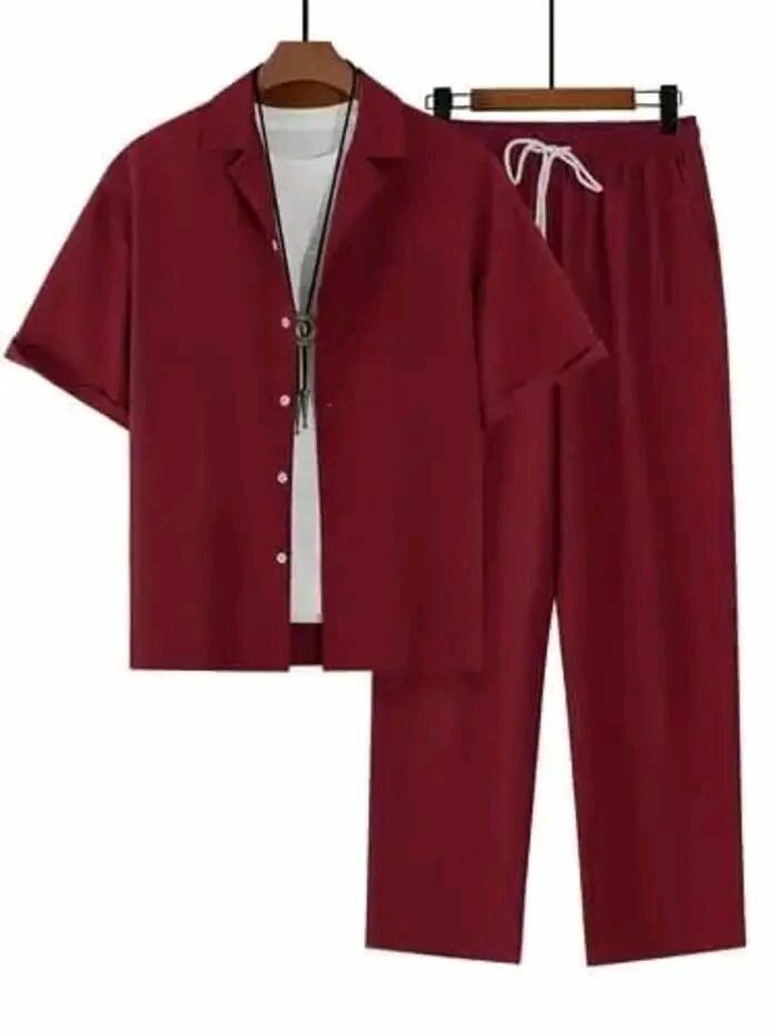 Ensemble décontracté rouge homme