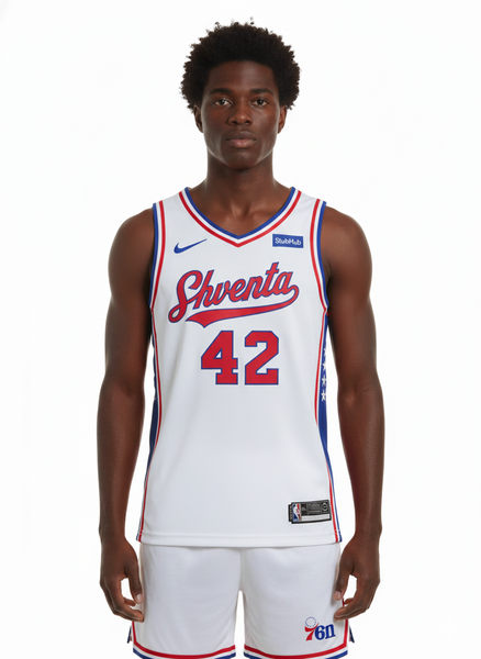 Maillot basket 76ers blanc