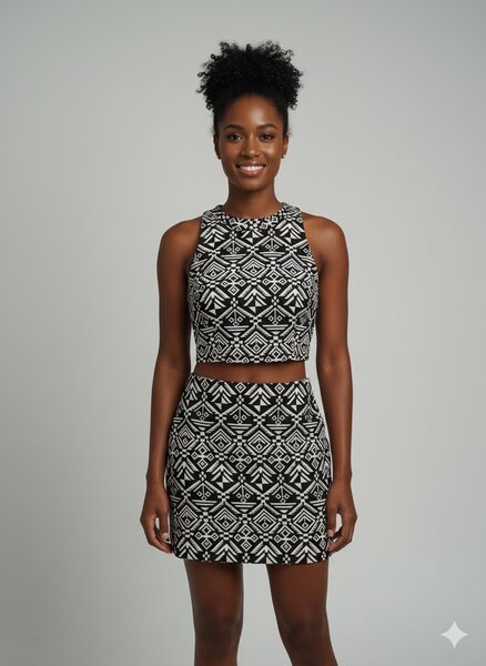 Ensemble top jupe friperie