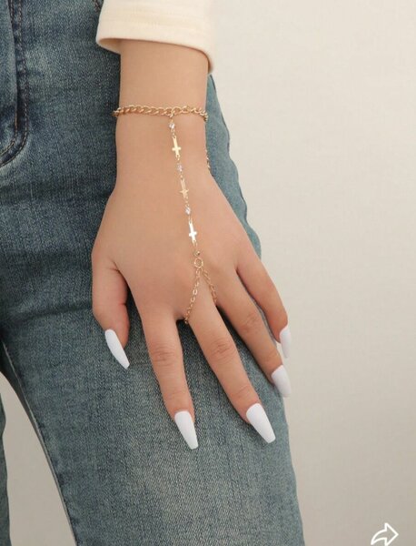 Bracelet chaînette doré élégant