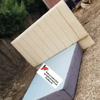 custom made bed with a high base