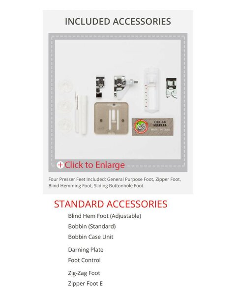 Janome Arctic Crystal Sewing Machine