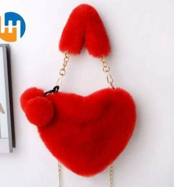 Sac à main peluche cœur