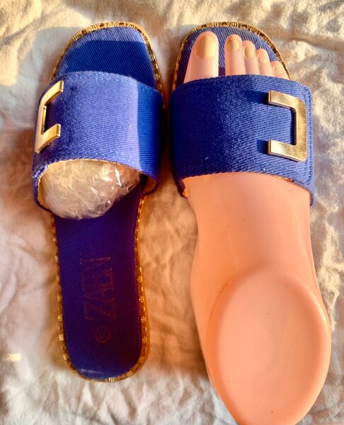 Sandales bleues élégantes