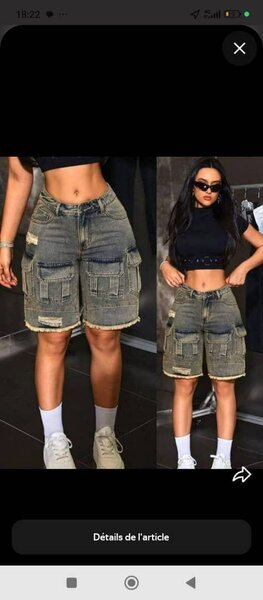 Shorts en jean décontracté