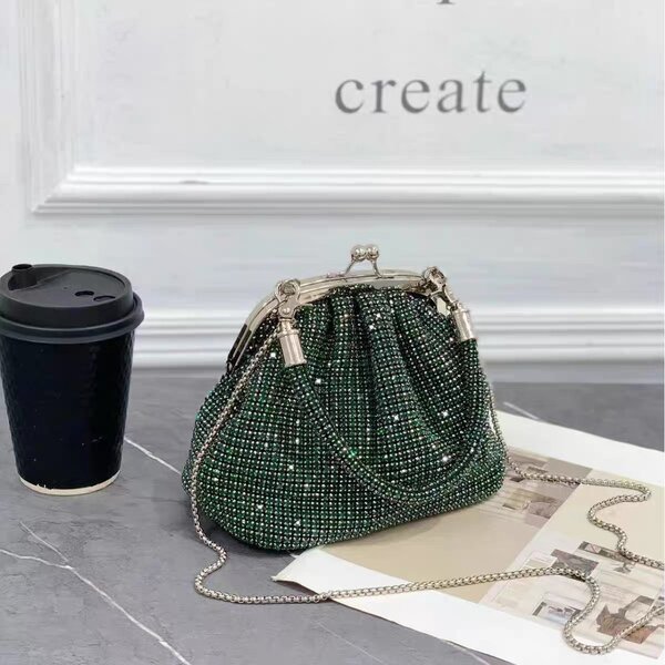 Womens Exquisite Rhinestone Bridal Clutch