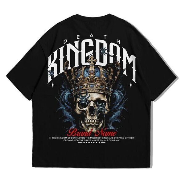 T-shirt imprimé crâne couronne