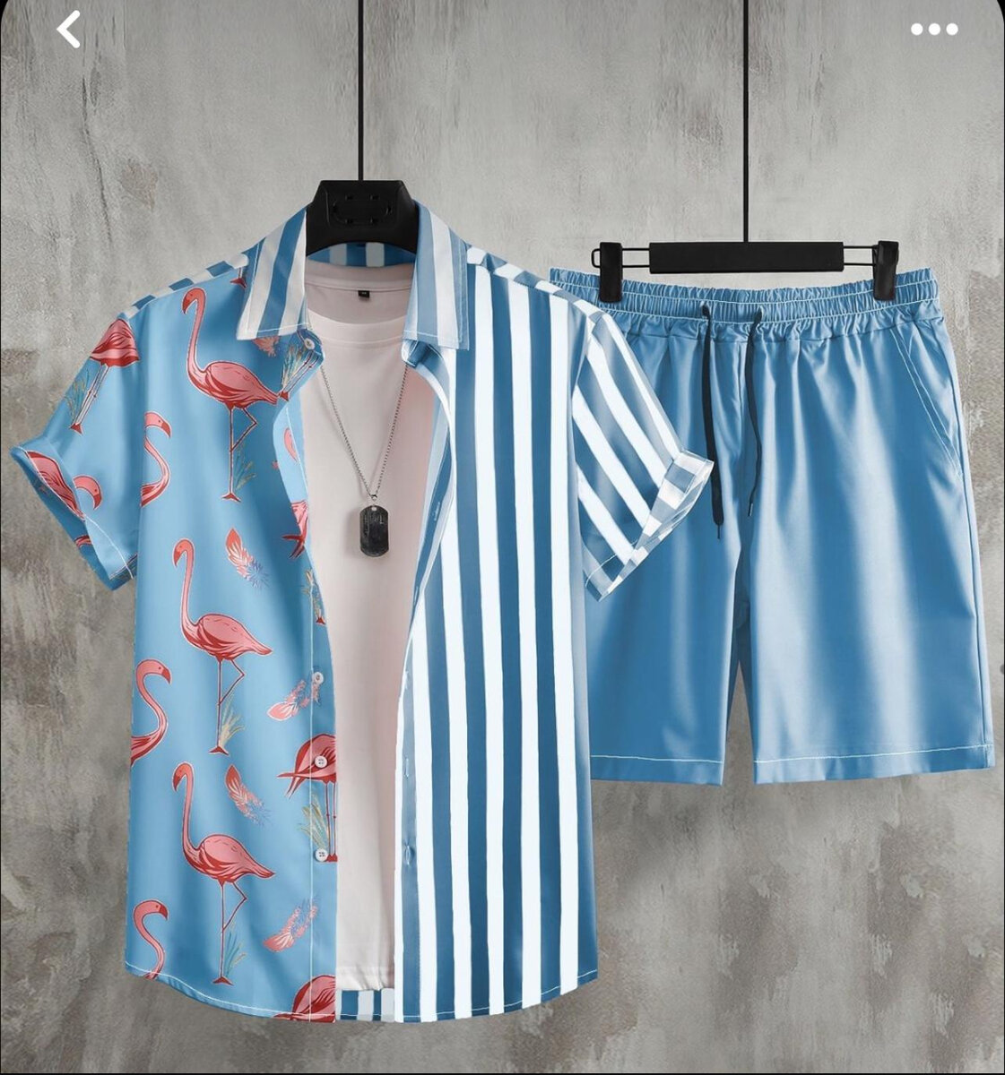 Tenue d'été imprimée homme