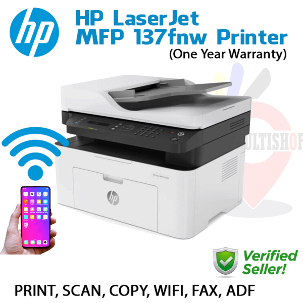 HP LASERJET 137FNW 3 IN 1 PRINTERS