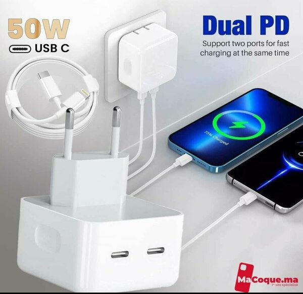 50W Dual PD USB Charger