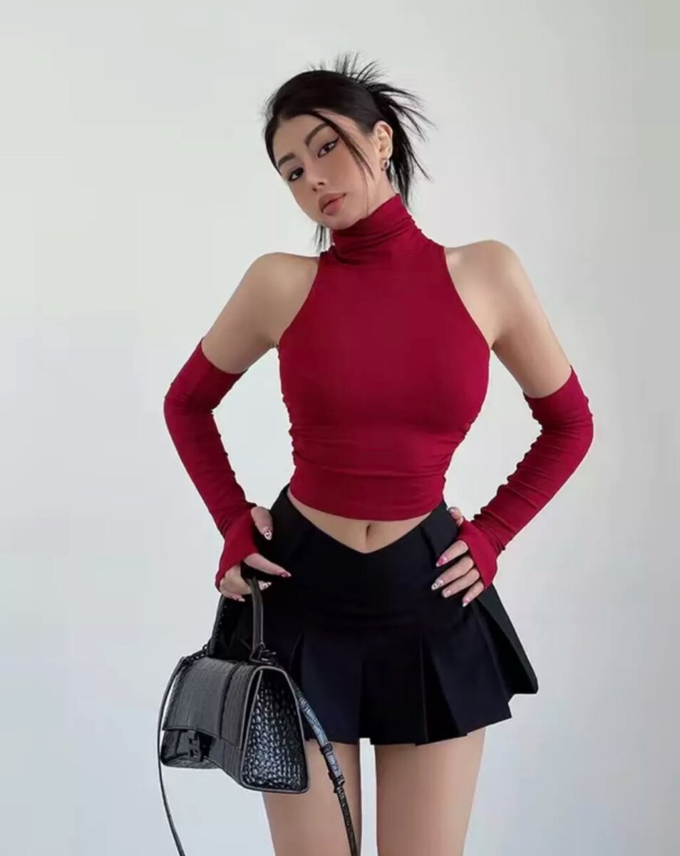 Топ с рукавами