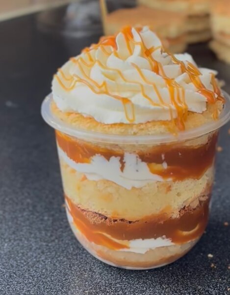 Délicieuse verrine caramel