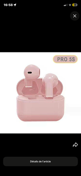 Écouteur Bluetooth Pro 5s rose