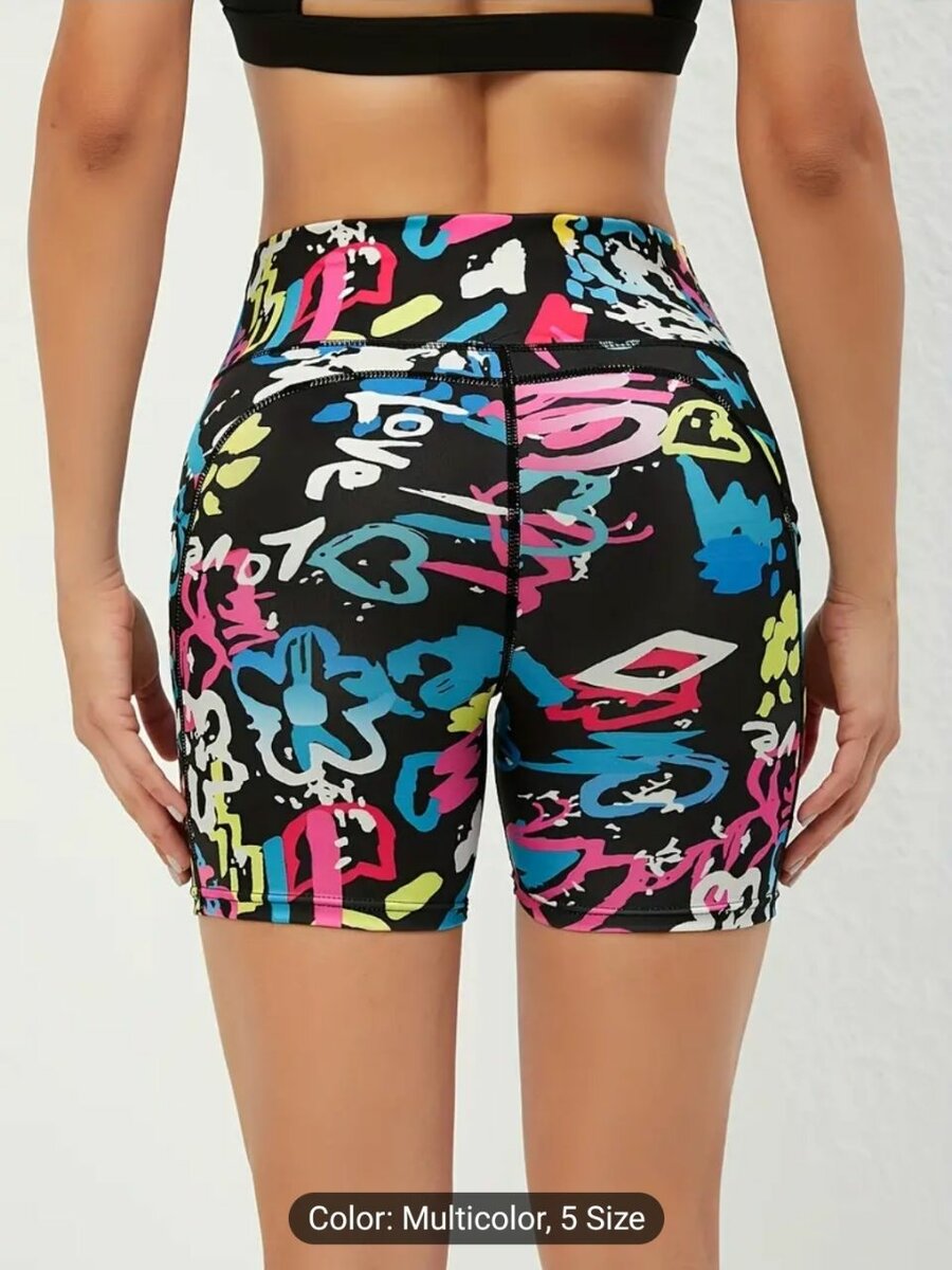 High Waist Yoga Shorts with Pockets for Women