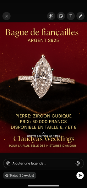 Bague de Fiançailles Argent