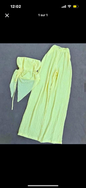 Ensemble Femme Jaune Élégant