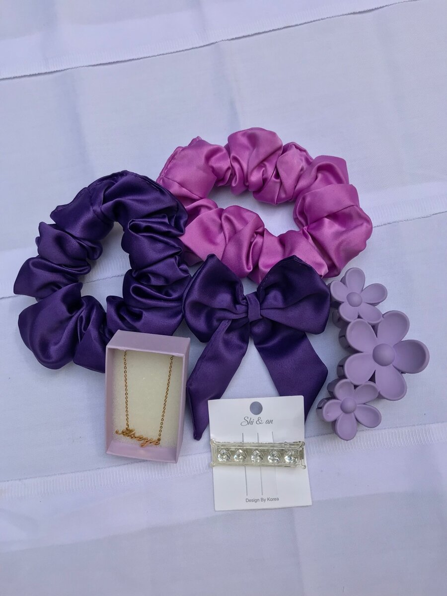 Hair bow, claw clips,Scrunchy gift set