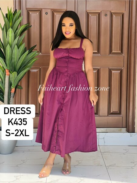 Women's long button-down sundress, burgundy color  Sizes: S,M,L,XL,2XL
