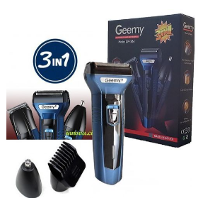 Tondeuse Rasoir Electrique 3 En 1 Rechargeable Bleu/noir