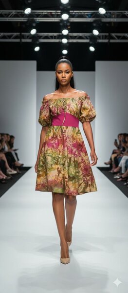 Robe Bohème Évasée Fleurie