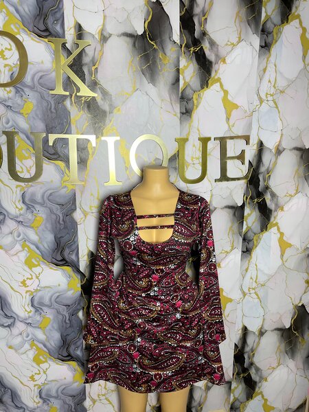 Robe Mini Évasée Imprimée